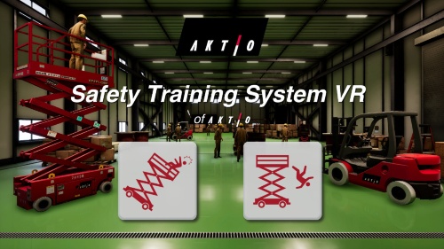「Safety Training System VR of AKTIO」のメイン画面(出所:アクティオ)