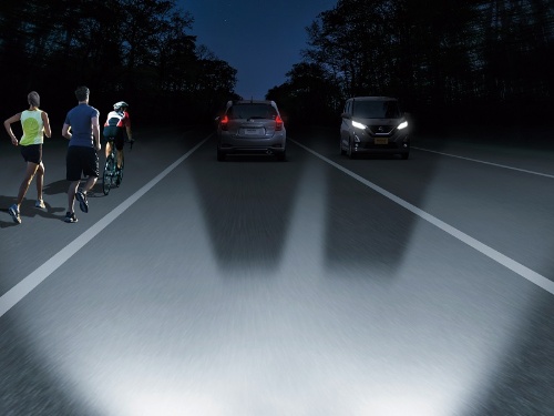 自動ブレーキの夜間対応のイメージ