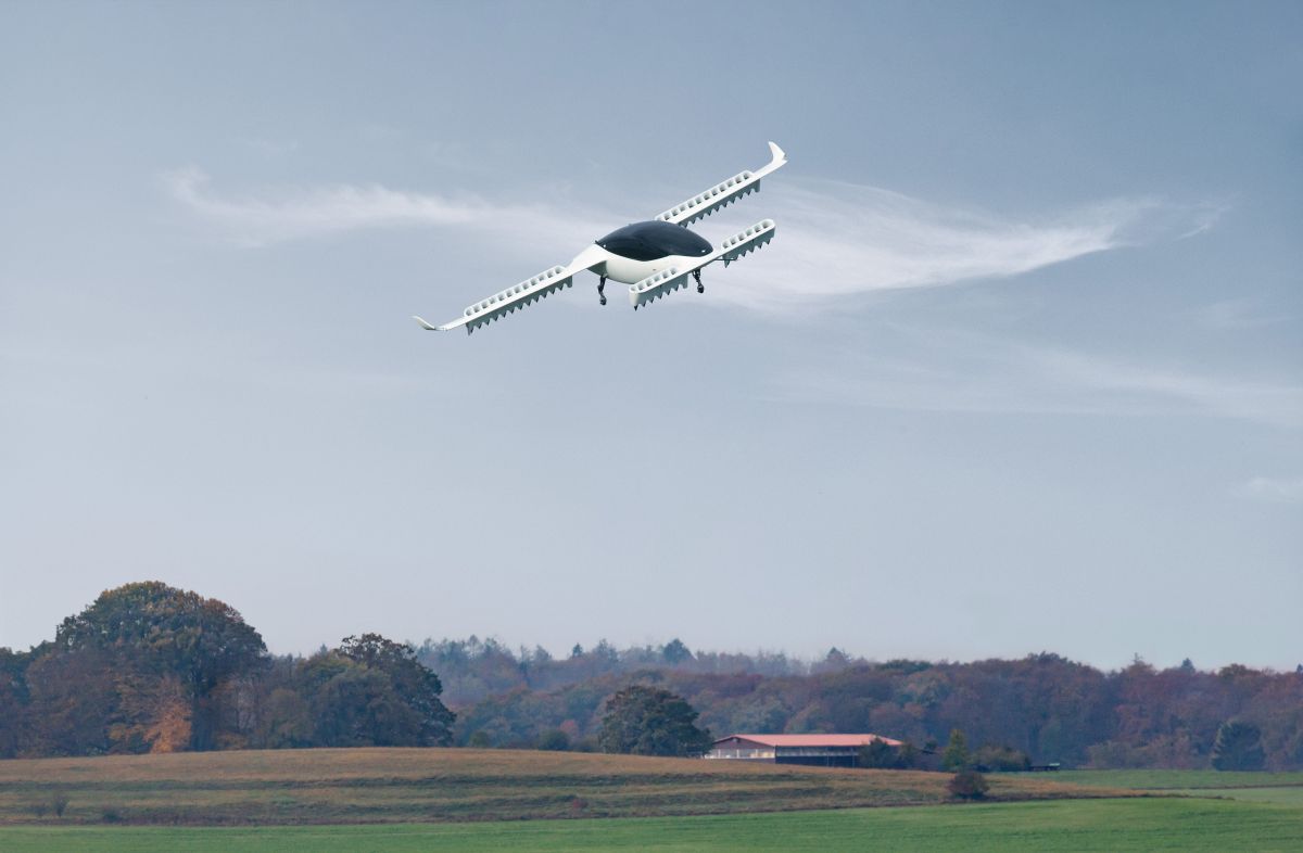 飛行するLiliumの機体「Lilium Jet」