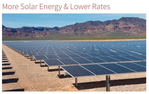 図1●「もっとソーラーエネルギー、もっと安い」と、顧客にアピールするNVエネルギー