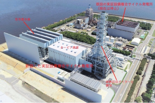 実証設備複合サイクル発電所第2号発電設備(通称:第二T地点)の全景