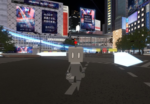 「バーチャル渋谷」では、仮想空間に渋谷の街並みを再現する