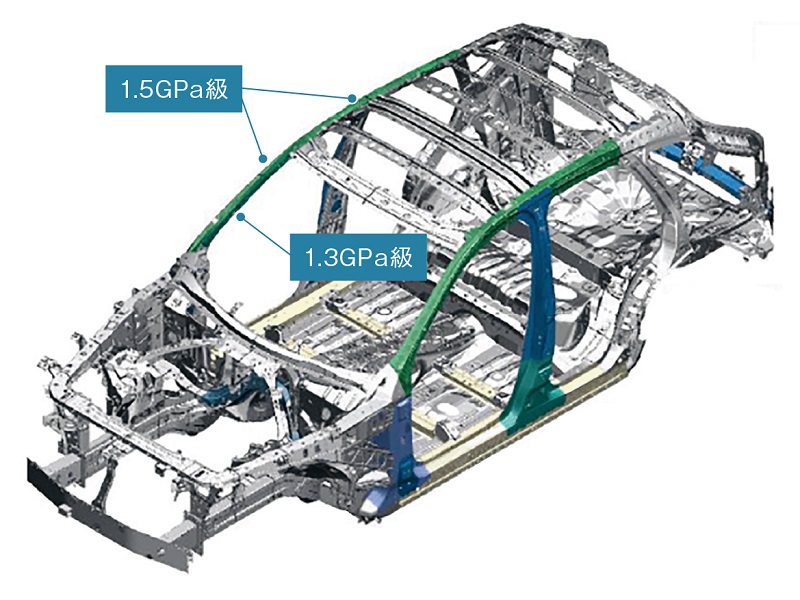 マツダ「CX-60」、4つの対策でボディー骨格に1.5GPa級冷間プレス材