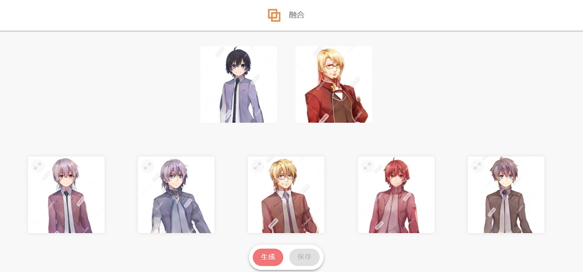キャラクター同士を融合させて新しいキャラクターを生成できる（出所：PFN）