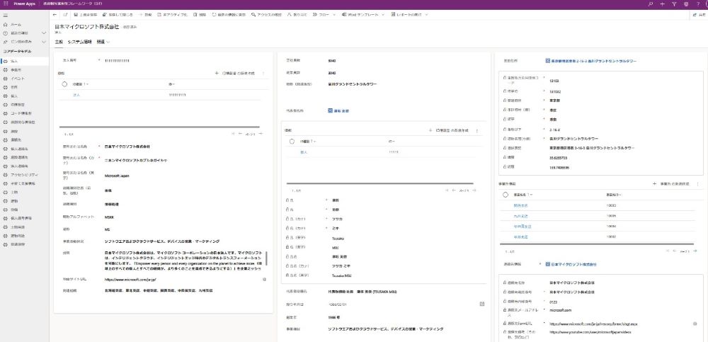 政府相互運用性フレームワーク（GIF）を使って作成したデータベースの例