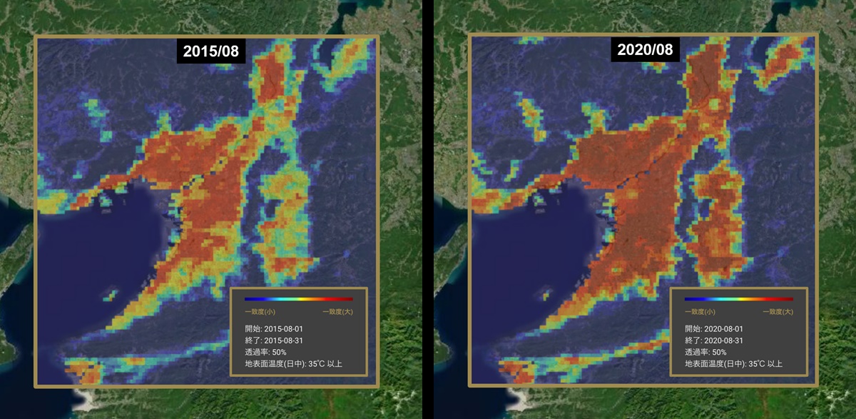 「天地人コンパス」による土地分析の様子（出所：天地人）