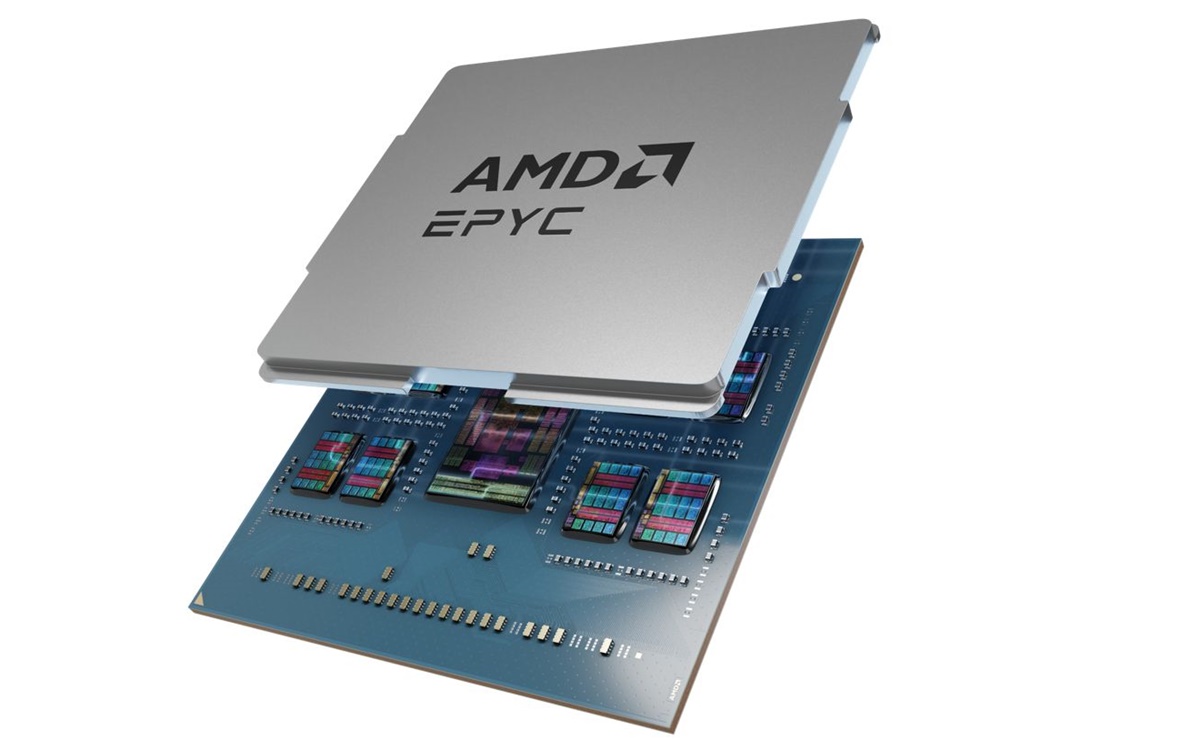 AMDはチップレット化にいち早く取り組んでいる。画像は同社製品「EPYC」の第4世代品（出所：AMD）