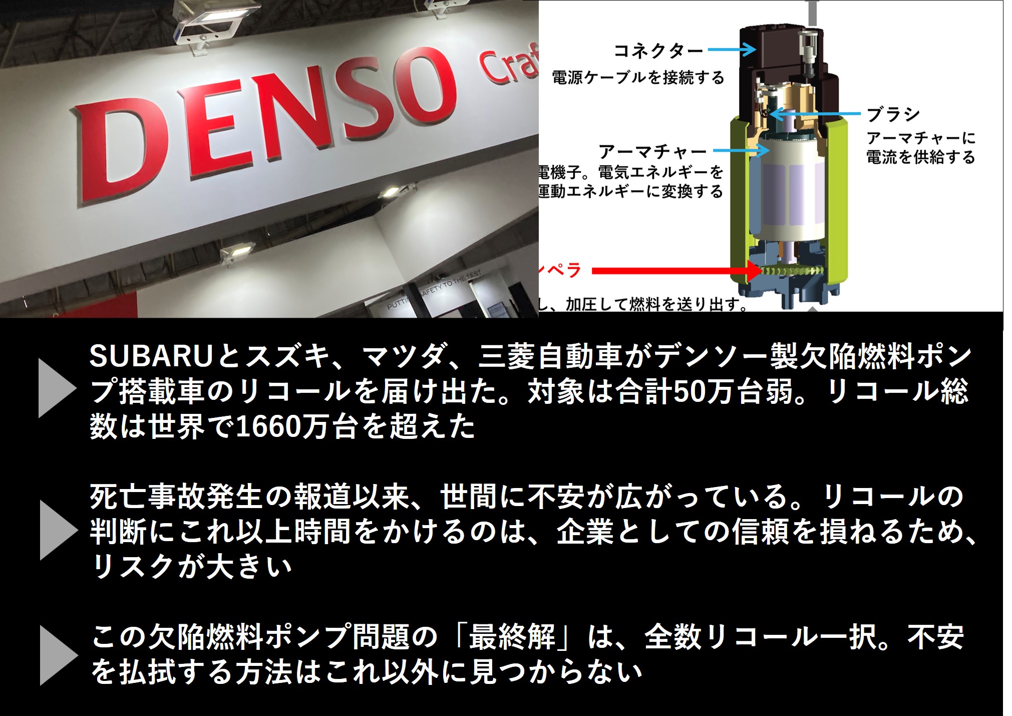 全数リコール一択、デンソー欠陥燃料ポンプ問題の「最終解」 | 日経クロステック（xTECH）