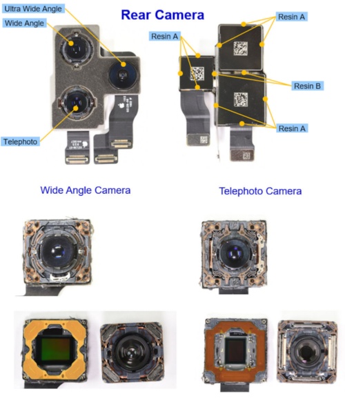 背面の3眼カメラは前例のない三角配列