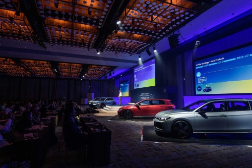 一挙に5車種の新型車を発表したフォルクスワーゲングループジャパン(VGJ)の発表会