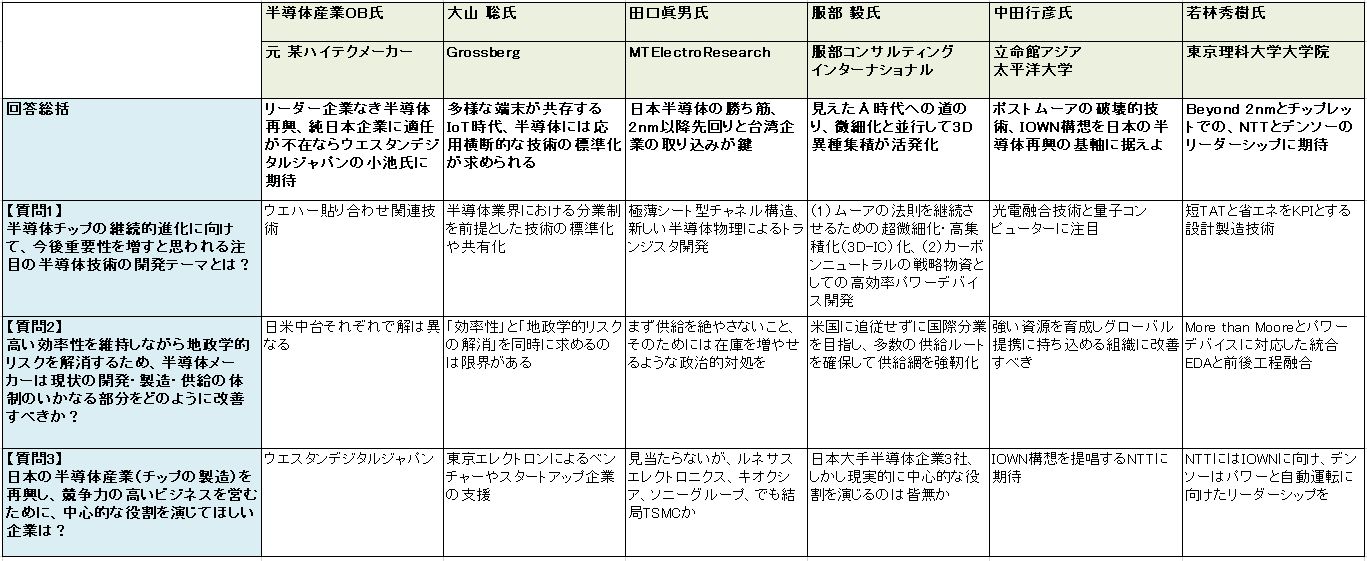 識者の回答要旨