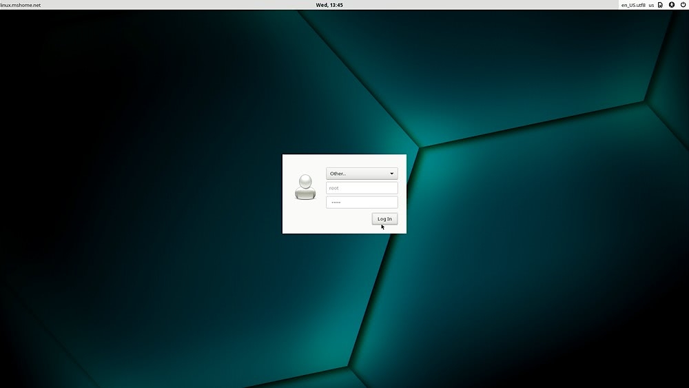 openSUSEのログイン画面 