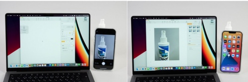 iPhoneでシャッターを押すと写真が自動的にMacのアプリに貼り付けられる