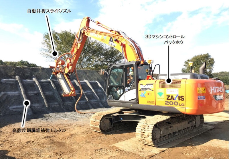 楽になる法枠吹き付け Ict建機と高強度モルタルで施工人員を半減 日経クロステック Xtech 楽になる法枠吹き付け Ict建機と高強度モルタルで施工人員を半減 日経クロステック Xtech