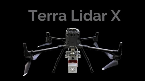 開発した「Terra Lidar X」。搭載するレーザースキャナーとIMUの組み合わせによって4機種を用意する (出所:テラドローン)