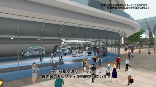 次世代型交通ターミナルのイメージ（資料：国土交通省東京国道事務所）