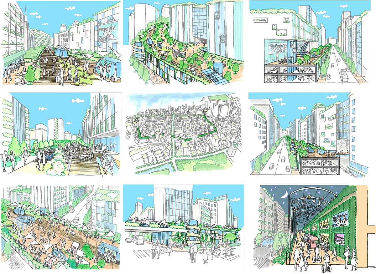 東京 銀座の高架上を緑の遊歩道に 都の検討会が素案示す 日経クロステック Xtech