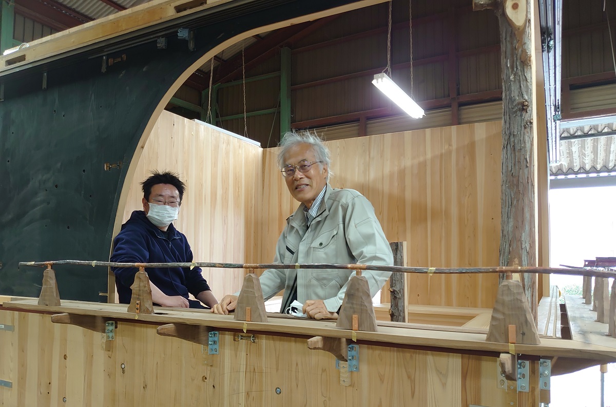 藤森氏はパビリオン制作を楽しんでいる（写真：日経クロステック）
