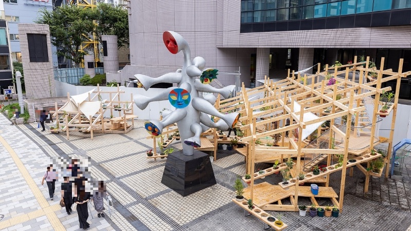 旧こどもの城前に 植木梁 のパビリオン 藤原徹平氏の育てるガーデン劇場 日経クロステック Xtech 旧こどもの城前に 植木梁 のパビリオン 藤原徹平氏の育てるガーデン劇場 日経クロステック Xtech