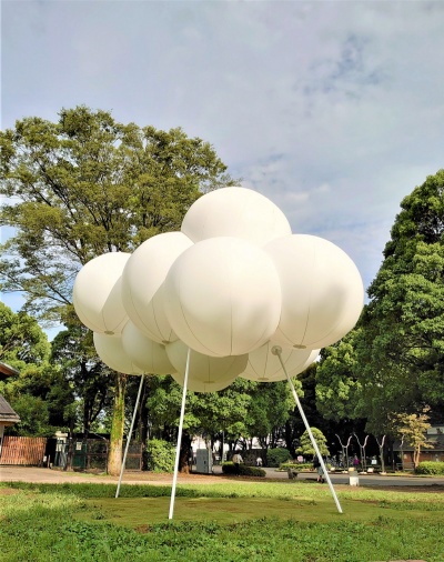 太陽の光が当たる面は真っ白に見える(写真:日経クロステック)