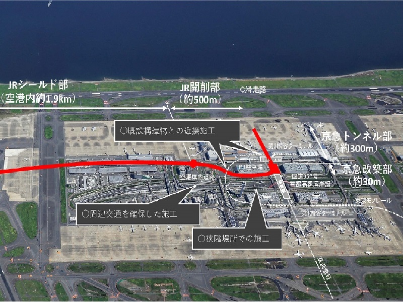 羽田空港直下に鉄道トンネル、難工事部分をECI方式で23年度着工へ