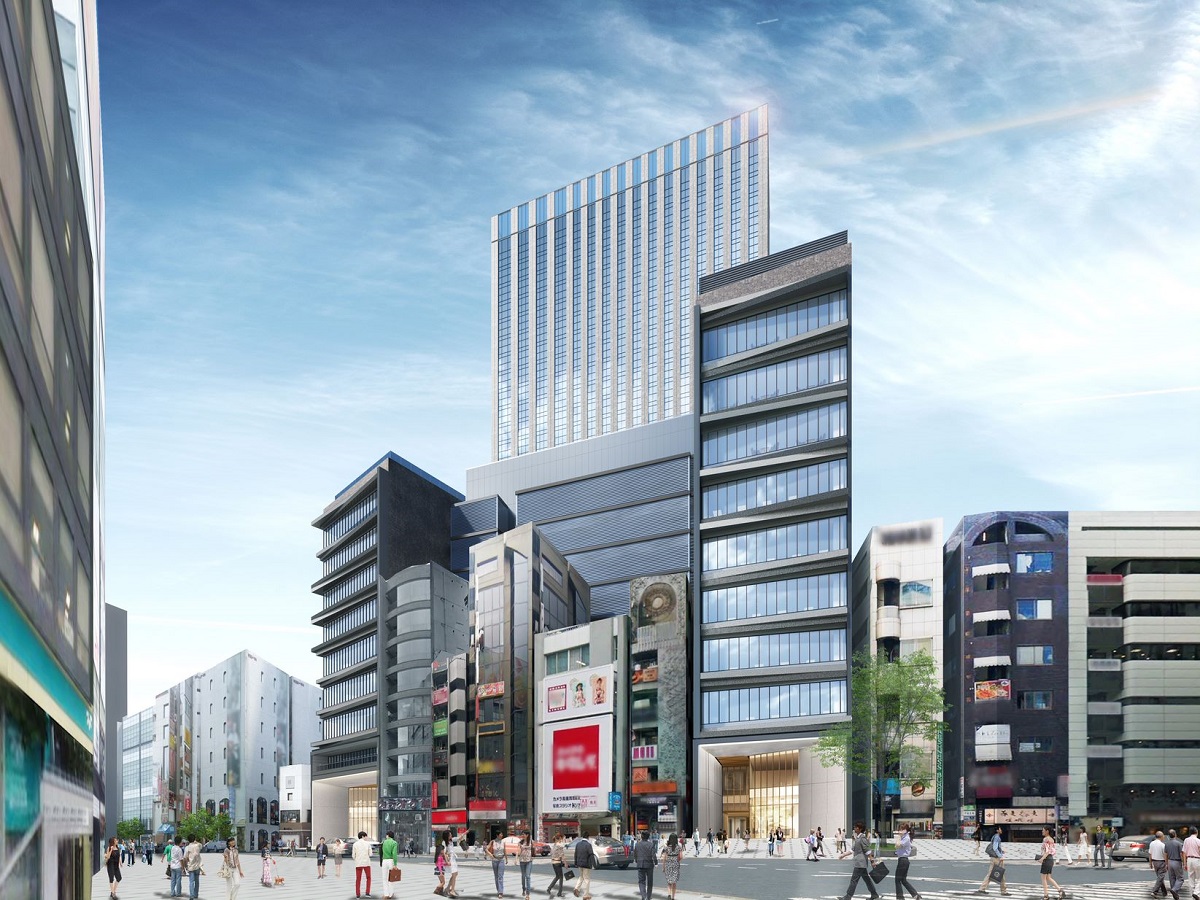 東急百貨店本店側から見た建物のイメージ（資料：パン・パシフィック・インターナショナルホールディングス）