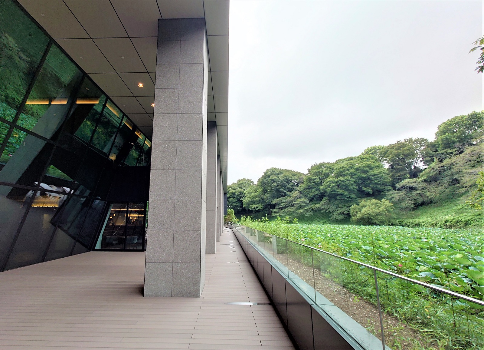 デッキ通路「お濠沿いテラス」（写真：日経クロステック）