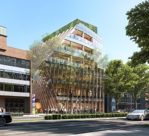 表参道側から見た新生「原宿クエスト」の外観イメージ(出所:NTT都市開発)