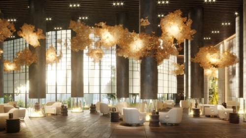 トーチタワーに開業するホテルのロビーのイメージ(出所:Dorchester Collection)