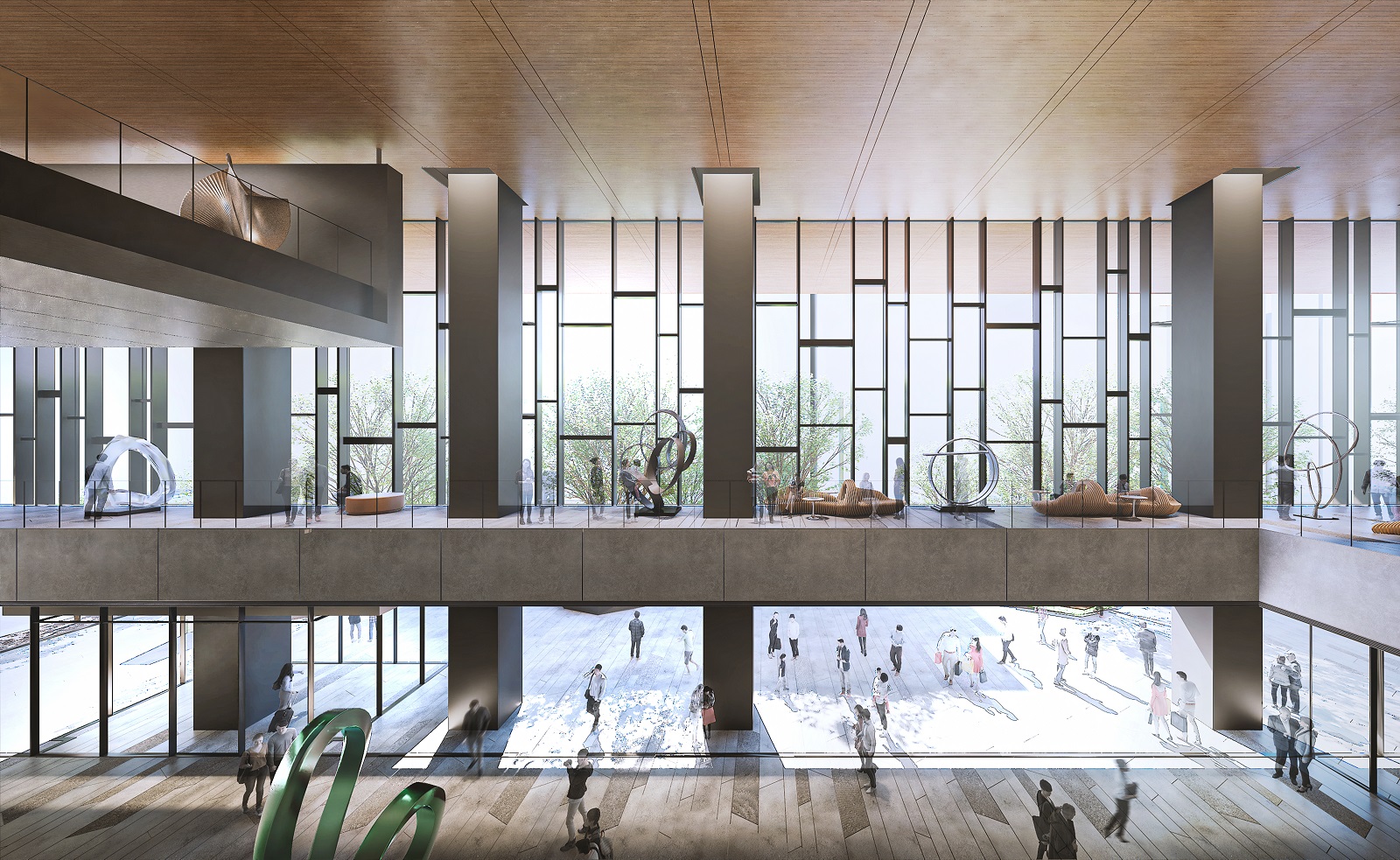 新社屋「TODA BUILDING（TODAビル）」の低層部イメージ（出所：戸田建設）