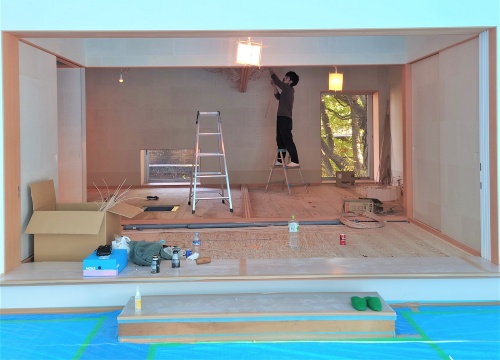 4階には主に茶室として使う広い和室空間がある(写真:日経クロステック)