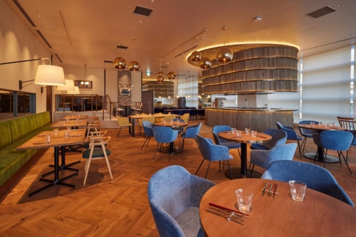 米をふんだんに使った料理を提供するイタリアンレストラン「ASTERISCO(アステリスコ)」の店内(写真:「YANMAR TOKYO」開業記念セレモニー)