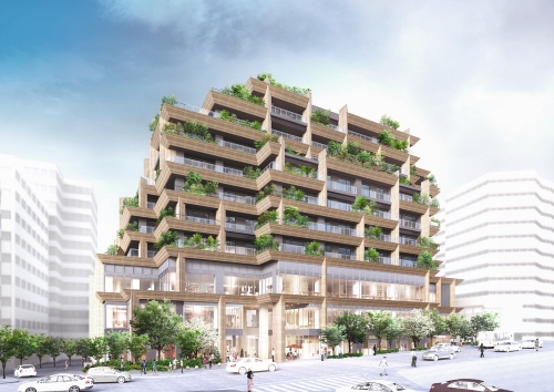 「Forestgate Daikanyama “produced by 東急不動産”(フォレストゲート代官山)」の中核となる、地下2階・地上10階建ての「MAIN棟」のイメージ(出所:東急不動産)