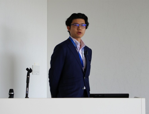 三井不動産ライフサイエンス・イノベーション推進部ラボ&オフィスグループ主任の高木吉盛氏。メディア向け説明会で意気込みを語った(写真:日経クロステック)