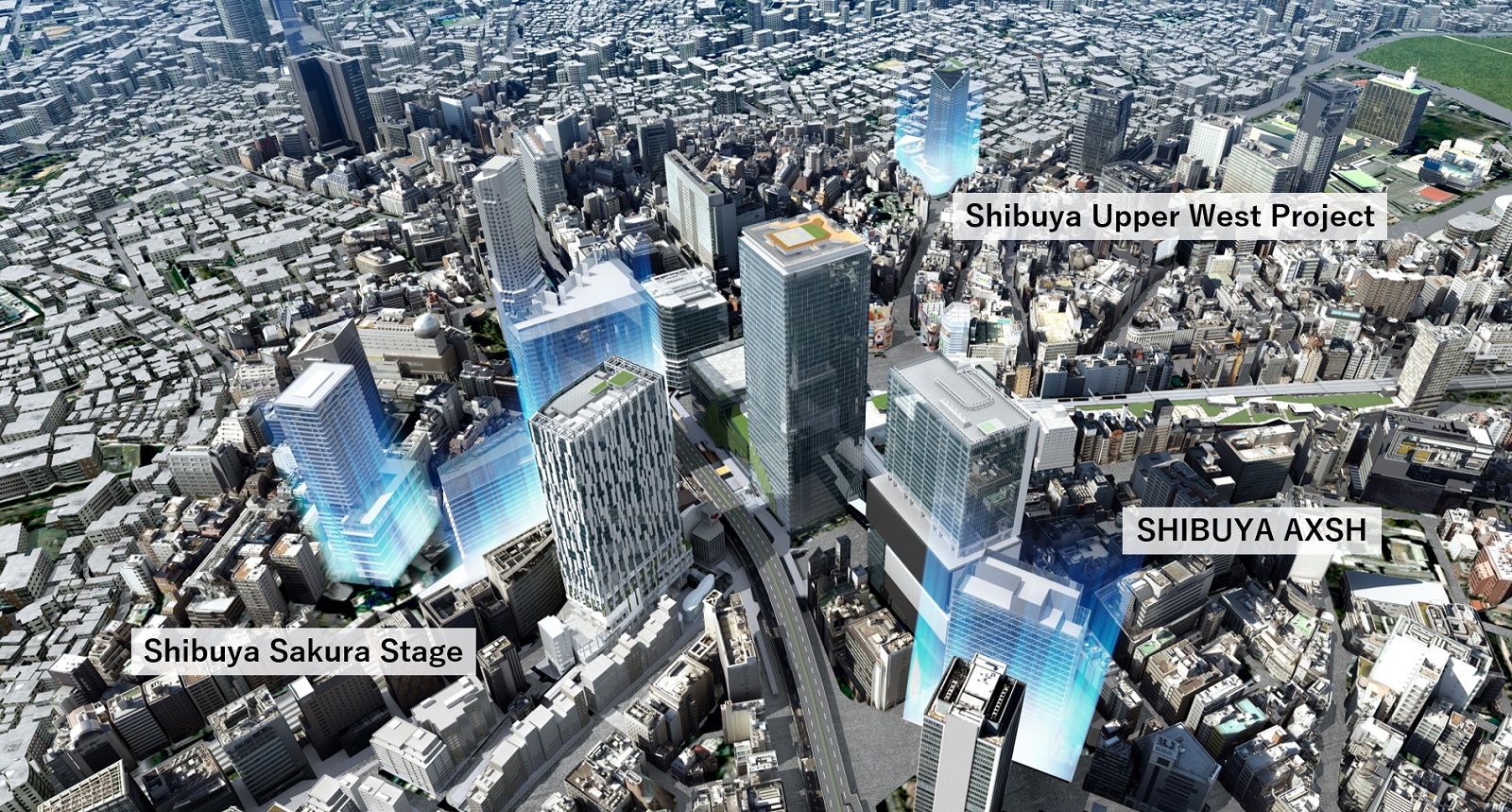 24年度上期に「渋谷アクシュ（SHIBUYA AXSH）」が開業（出所：渋谷二丁目17地区市街地再開発組合、東急）