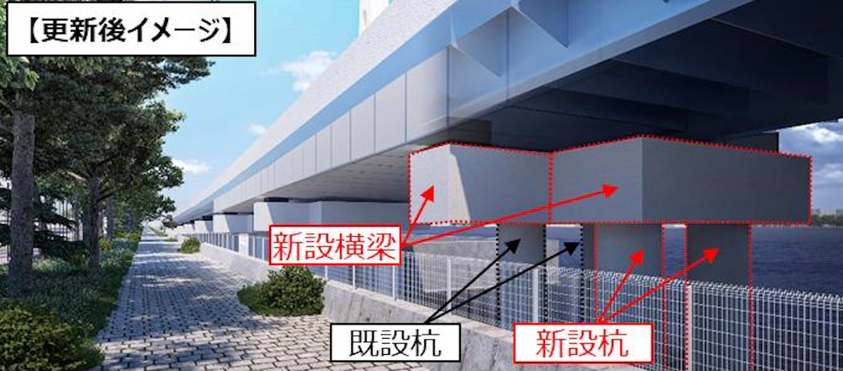 羽田可動橋の造り替え後のイメージ（出所：首都高速道路会社）