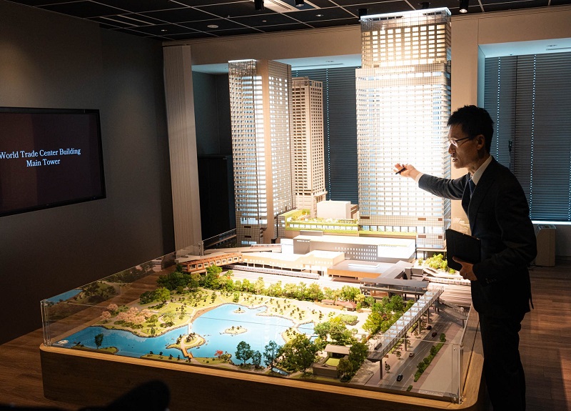 世界貿易センタービル建て替えで27年開業、高層部に日本初の