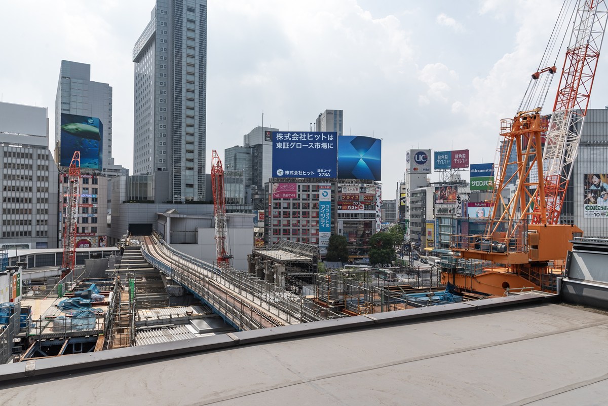渋谷駅で新たな歩行者ネットワークの建設が進んでいる（写真：日経クロステック）