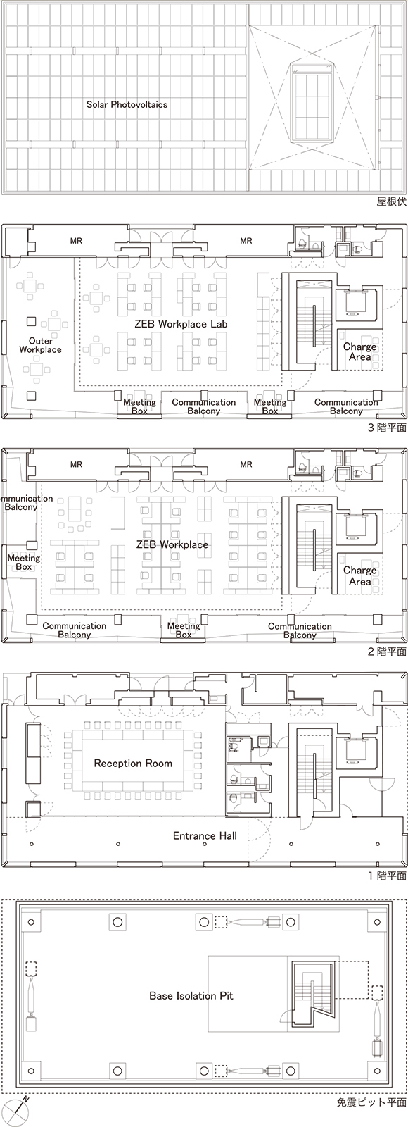 各階平面図（資料：大成建設）
