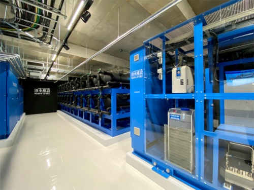 水素エネルギー利用システム「Hydro Q-BiC」。水素蓄エネルギー容量は2000kWh（写真：清水建設）