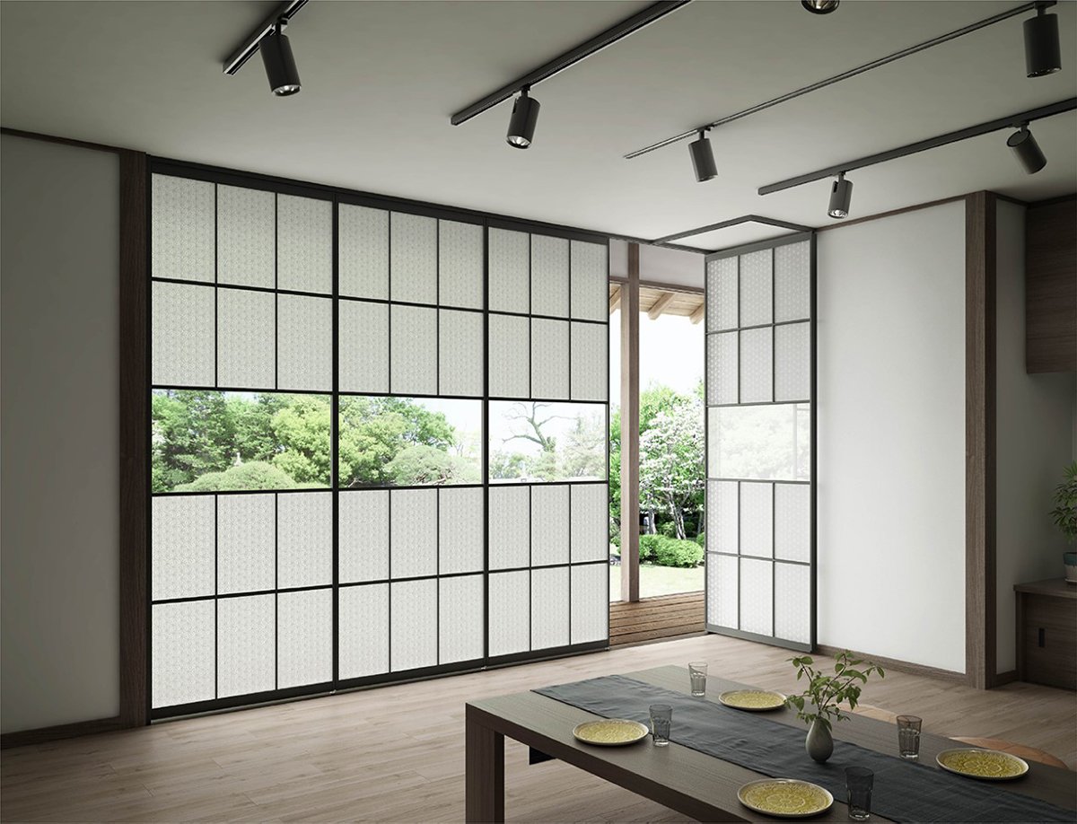 障子のようなデザインの間仕切り 日経クロステック Xtech