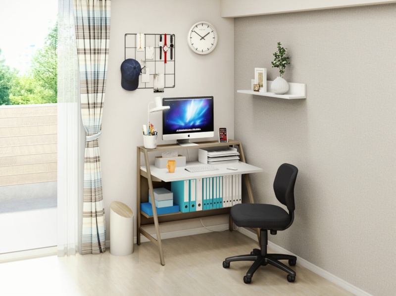 足元にたくさんの書類やファイルを収納できる机 日経クロステック Xtech