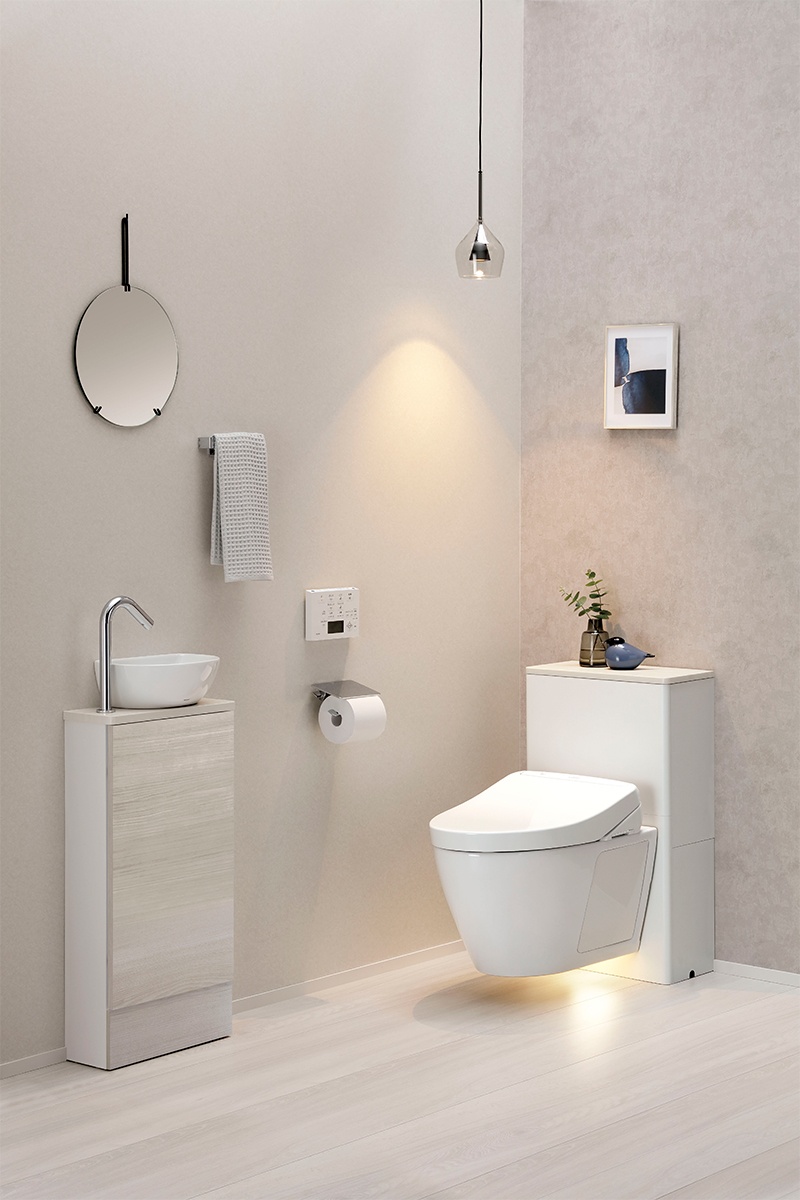 床から浮いたデザインの住宅用壁掛けトイレ 日経クロステック Xtech 床から浮いたデザインの住宅用壁掛けトイレ 日経クロステック Xtech