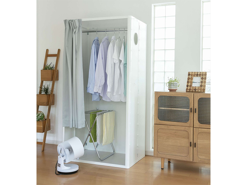 部屋干しの洗濯物を速く乾かせるブース