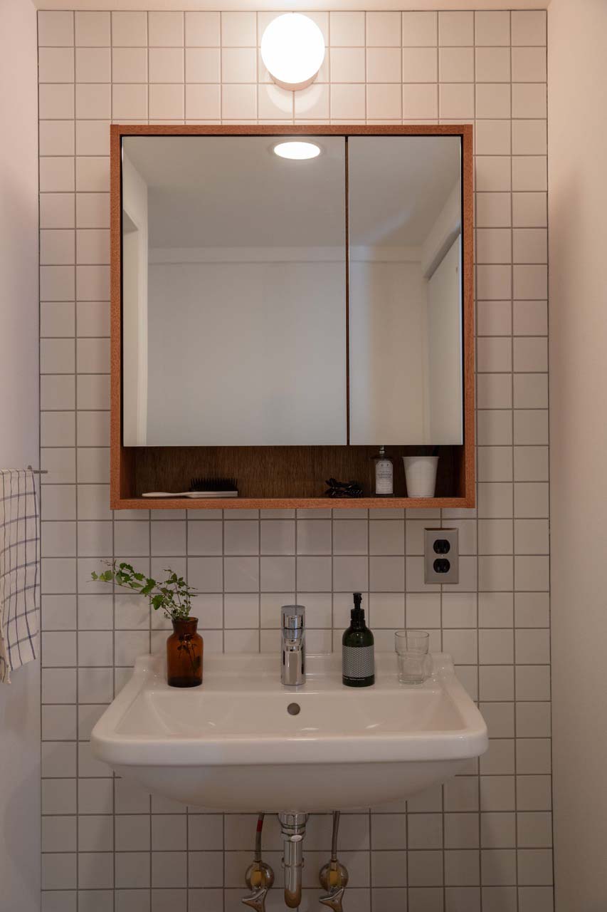 家具のような収納付き洗面ミラー | 日経クロステック（xTECH）