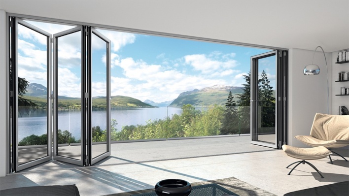 眺望が良く高断熱なフォールディングドアシステム