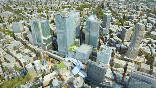 渋谷スクランブルスクエアなどが完成した後の渋谷のイメージ（出所：東京急行電鉄）
