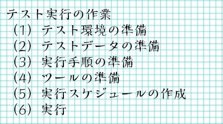 テスト実行プロセスでやること