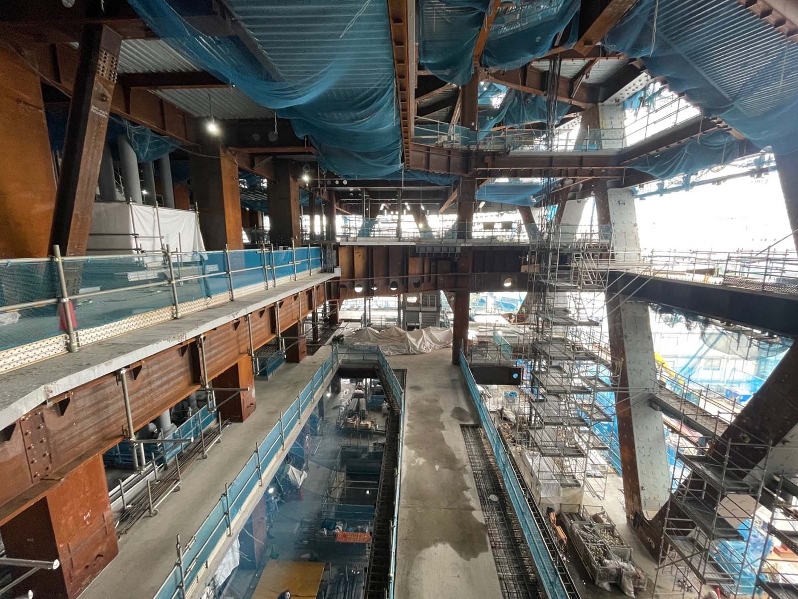 低層部吹き抜けの様子（写真：日経クロステック）