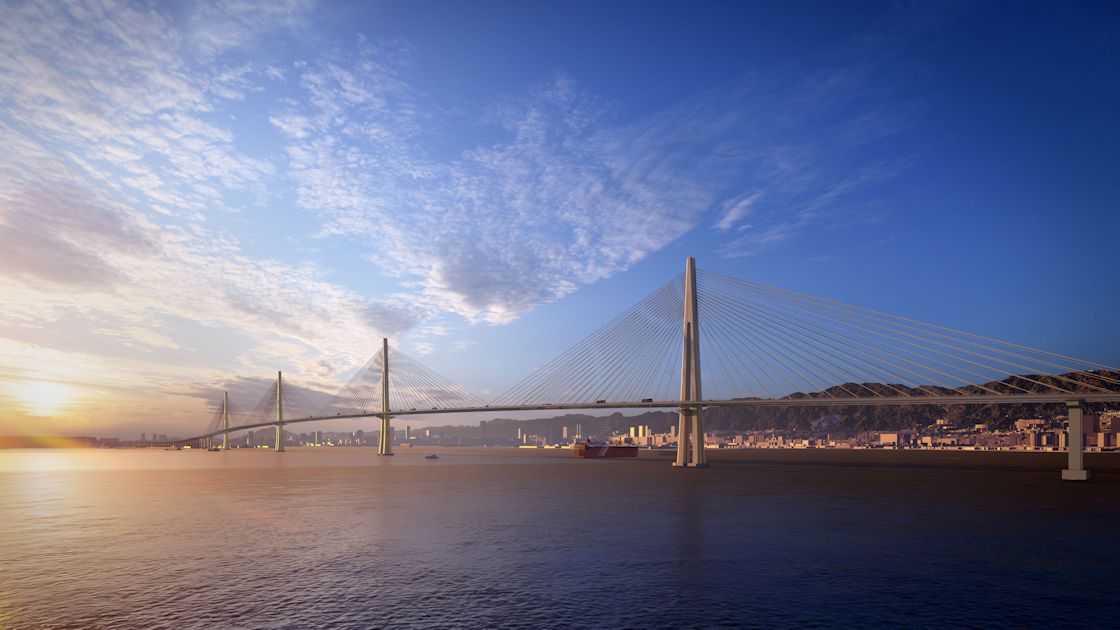 神戸の4主塔斜張橋は横河ブリッジJVとIHIインフラJV、主要鋼橋メーカー